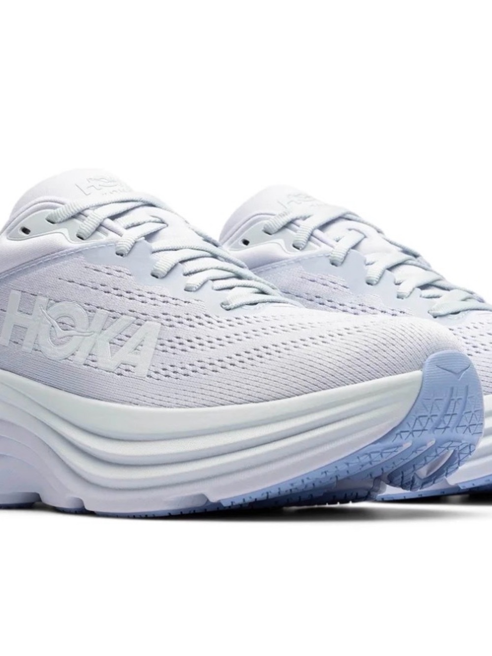 HOKA Women's Light Lavender and White Running Sneakers